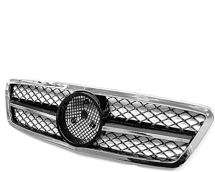 Chrome Front Bumper Grille Fit for Mercedes-Benz C-Class W203 2000-2006