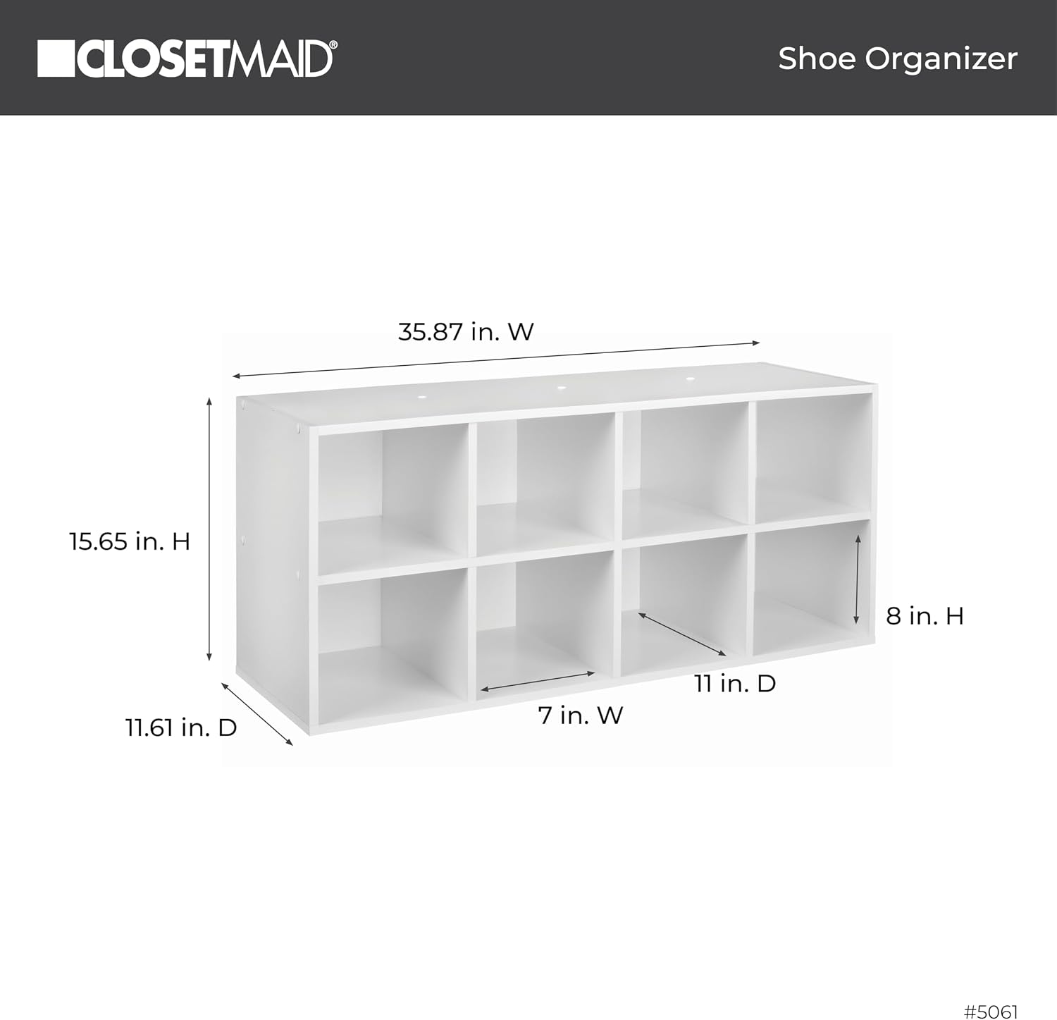 ClosetMaid Shoe Organizer, White