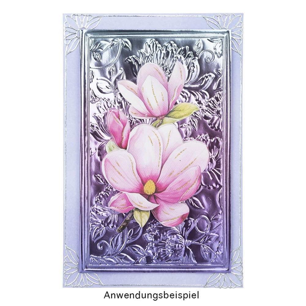 Ideen mit Herz Cartulina de espejo, autoadhesiva, papel metálico, lámina adhesiva, papel para manualidades metálico, 20 hojas, DIN A4, 200 g/m² (degradado)