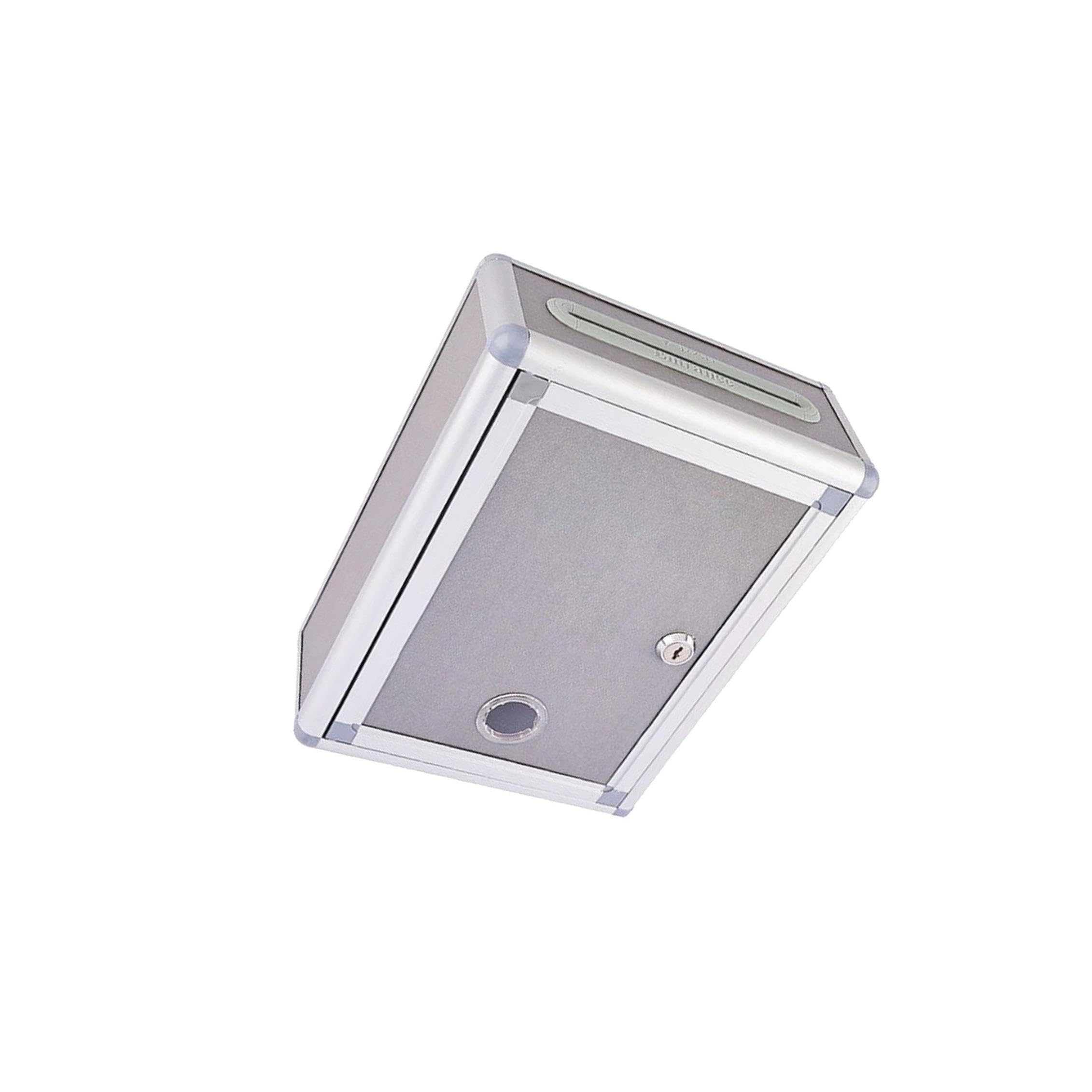 TWISAXC Mailbox Wall Mounted Drop Box With Key Lock Tool For Collection Of Comments Donations And Keys Checkout Key Lock Mailbox Outdoor Metal Post Box Organizer, Top Slot, 21x9.5x28cm