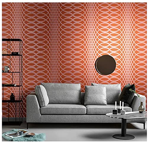 Papier peint intissé orange masquant pour chambre d'adulte