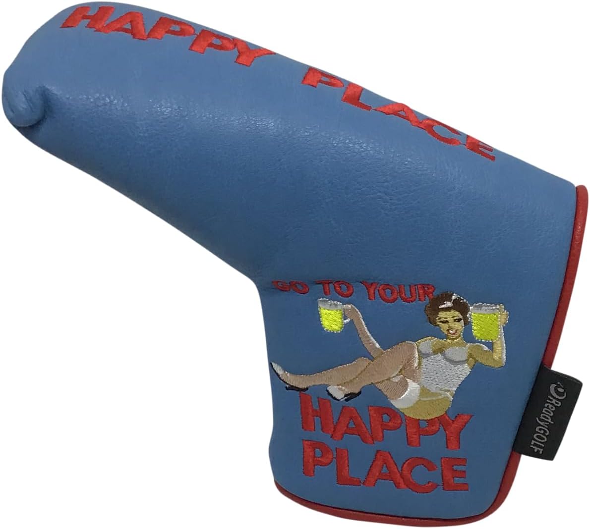 Happy Place Embroidered Putter Cover - Blade by ReadyGOLF