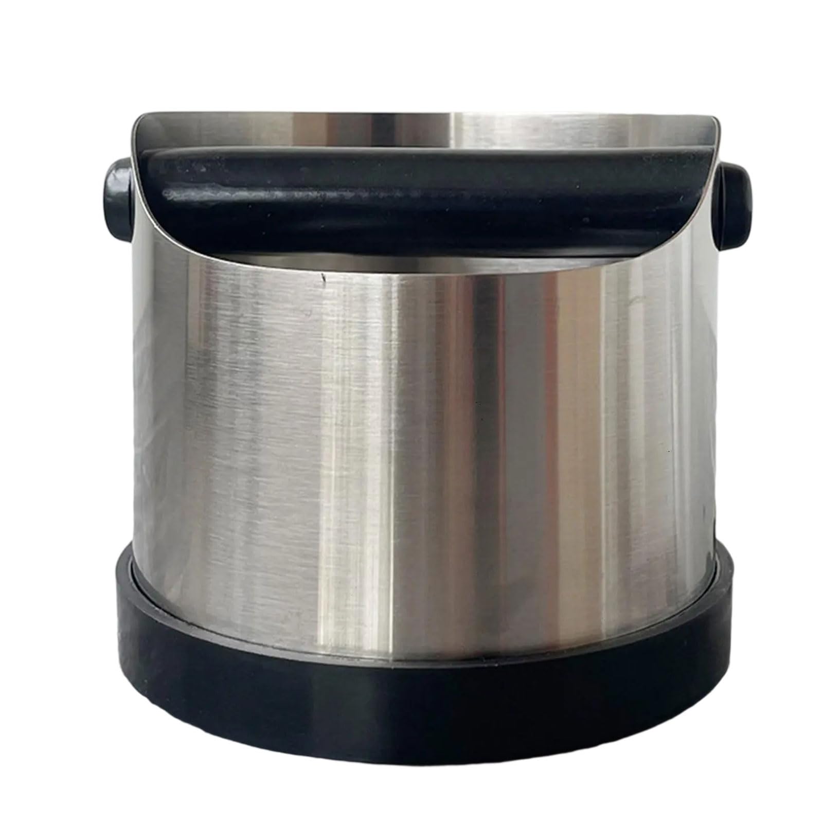 YWLUUOO Nonslip Coffee Grounds Knocks Box with Stainless Steel Construction and Back Wall Ground Bin Bin