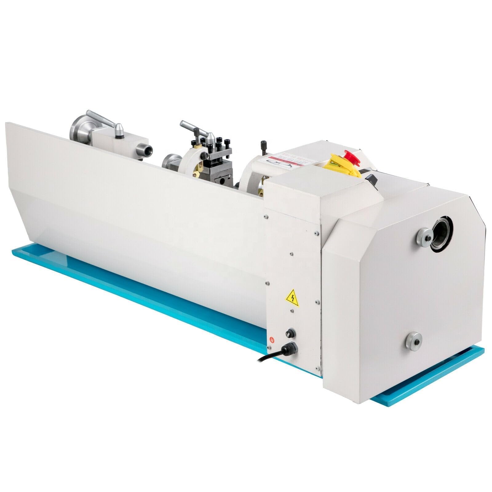Tornio di precisione da 220 x 750 mm con velocità variabile, tornio da tavolo con tavolo filettato per lavorazione del metallo, filettatura e lavorazione hobby