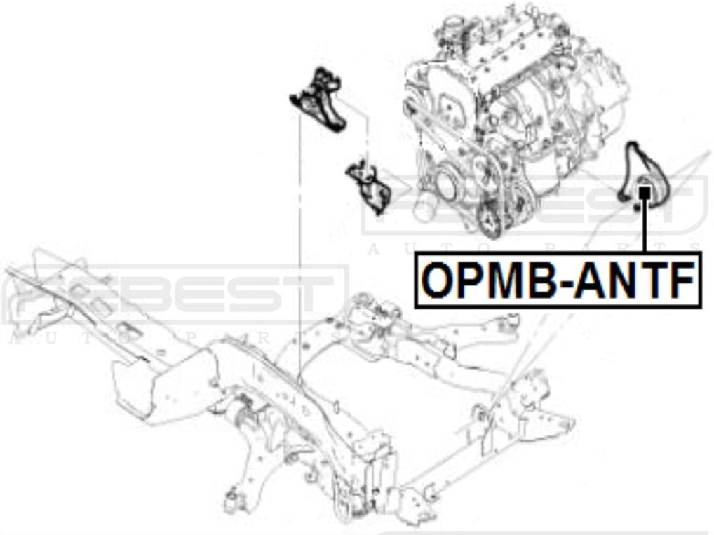 96626809 - Arm Bushing Front Engine Mount - Febest # OPMB-ANTF - 1 YEAR WARRANTY