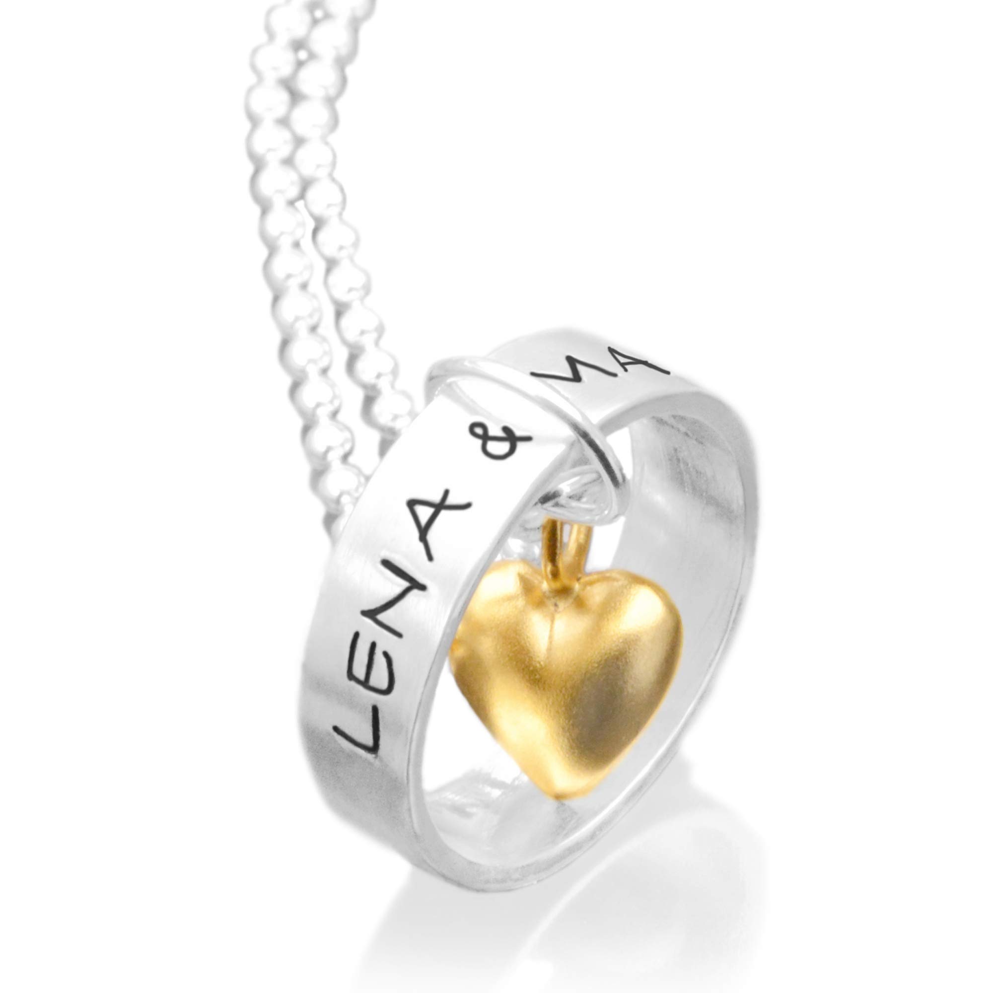 Namenskette LIEBESRING Silber 925 Kette mit Gravur