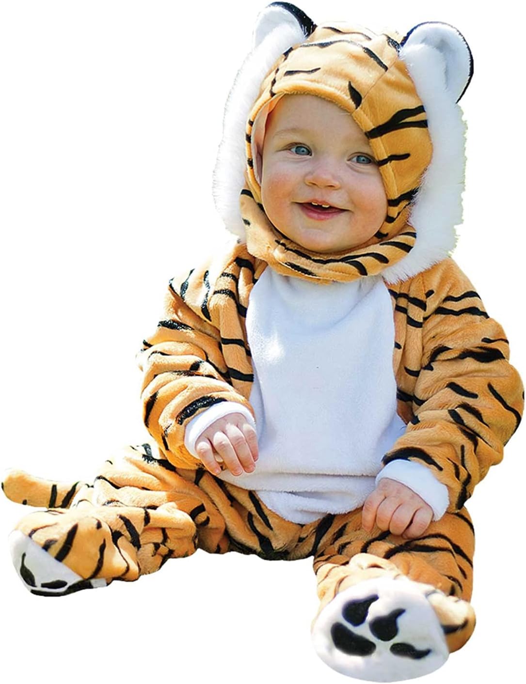 amscan Baby Tiger Costume with detachable hoodie - Age 3-6 Months - 1 Pc