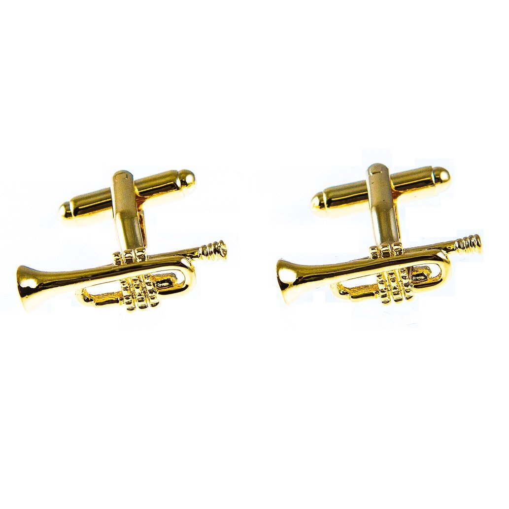 mrcuff Trumpet Jazz Music Pair Cufflinks in a Presentation Gift Box & Polishing Cloth-picture-24