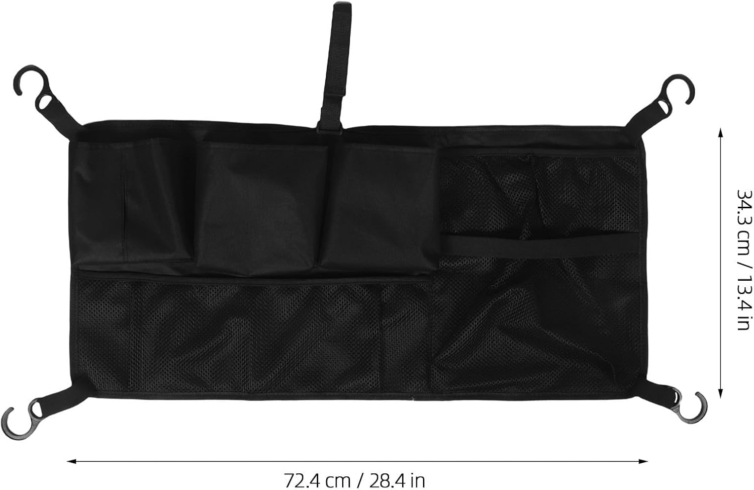 Folding Wagon Cart Side Pocket, Oxford Cloth, Black, Tool-Free image 2