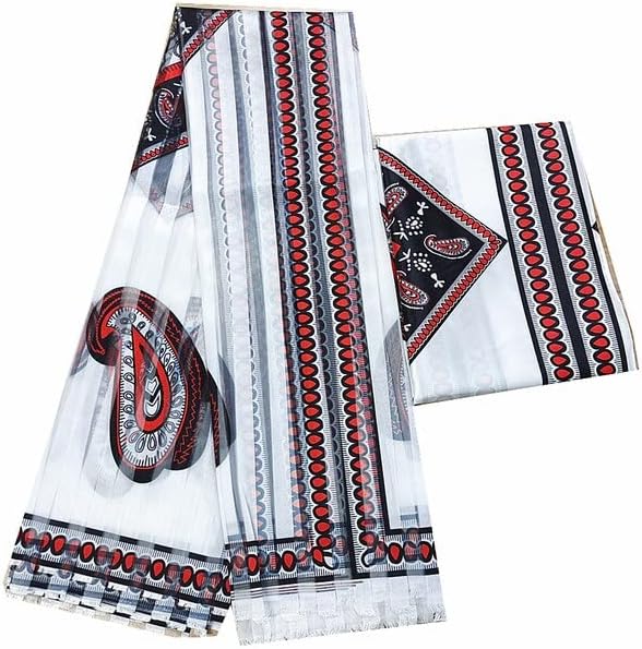 African Wax Print Fabric Latest 3yards Satin Silk Fabric &3yards Fabric Print Satin Silk Fabric for Party Dress P502-2 - 6yards - Ankara Wax Fabric