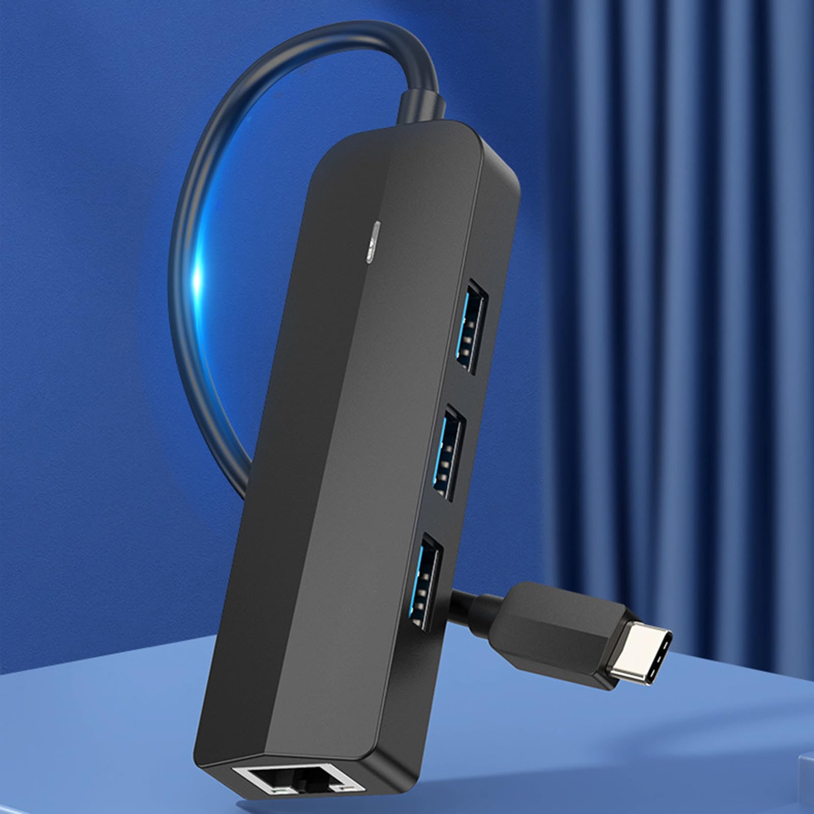 Eficiente adaptador convertidor USB C a RJ45 Gigabit Ethernet con 3 puertos USB 3.0 para una red sin problemas centro USB C con Ethernet
