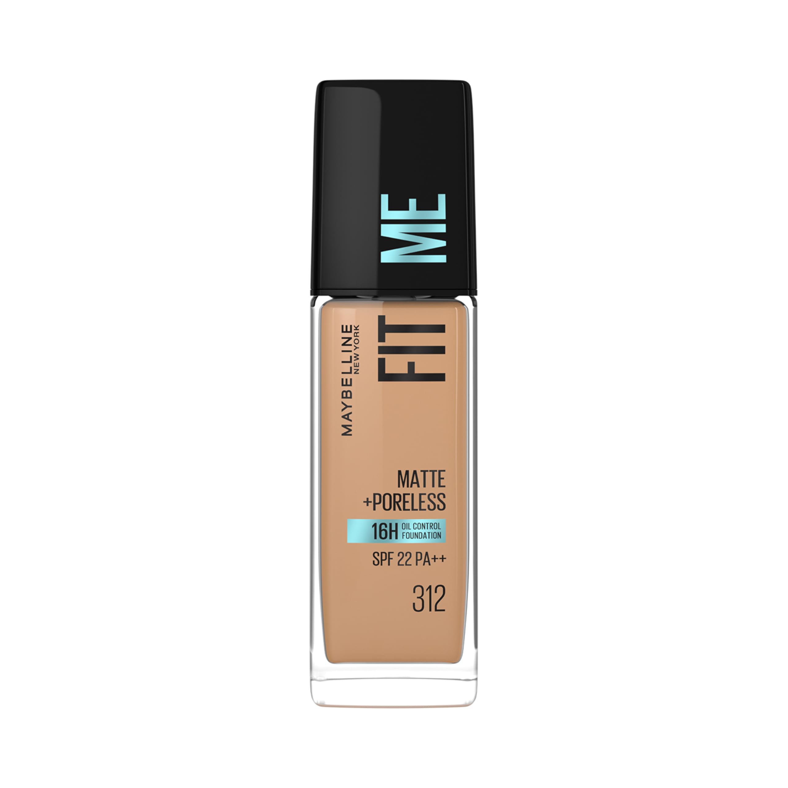 New York Fit Me Matte + Poreless Liquid Full Coverage Foundation For All Skin Types,312 Golden|16 Hr Oil Control Full Coverage Foundation For All Skin Types With Spf 22,30 Ml,Pack Of 1