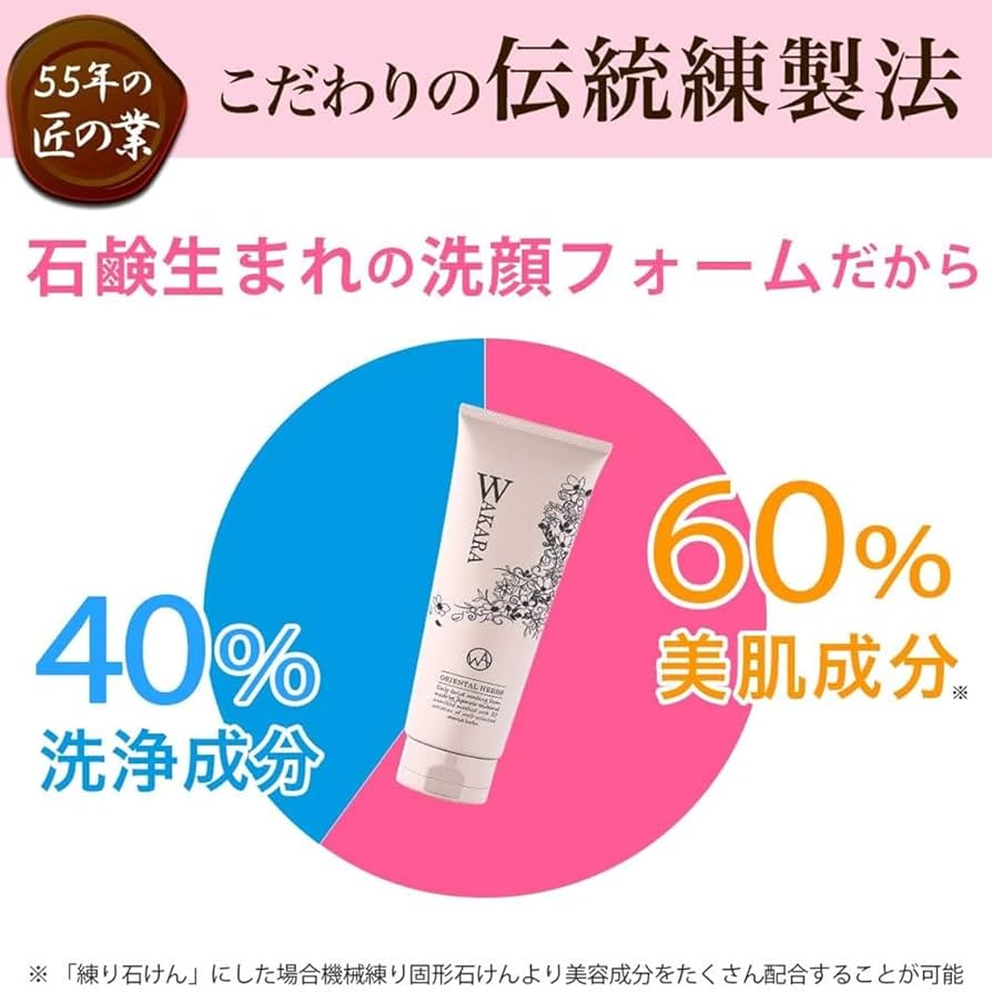 Amazon | WAKARA 練り石けん 和から 50g 洗顔石鹸 洗顔フォーム