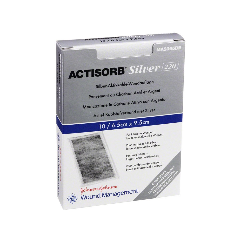 Actisorb 220 Silver 6,5x9,5 cm Steril Kompressen