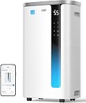 DREO 73 Pint Smart Déshumidificateurs pour sous-sols, Energy Star 6.0 Déshumidificateur, silencieux 41dB, Contrôle automatique de l'humidité, 3 Vitesses du ventilateur, 24H Timer, avec Drain Hose, pour la maison jusqu'à 2000 Sq Ft, Salle de bain & Chambre