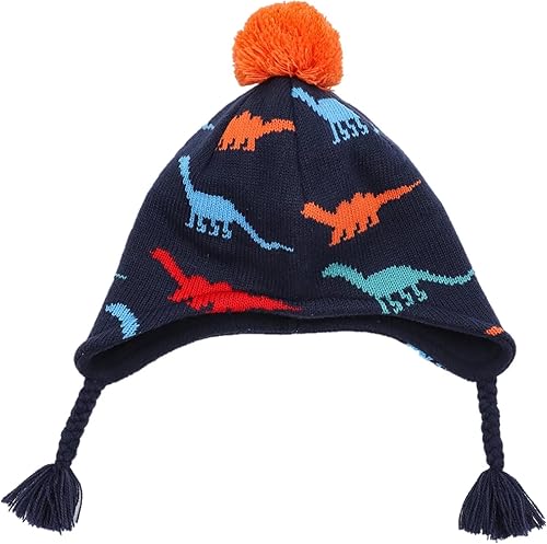 Miniatura 5 de Connectyle Gorro con orejeras para niños pequeños, con forro polar, gorro de invierno cálido