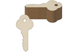 20 Pcs Wooden Key Unfinished Crafts