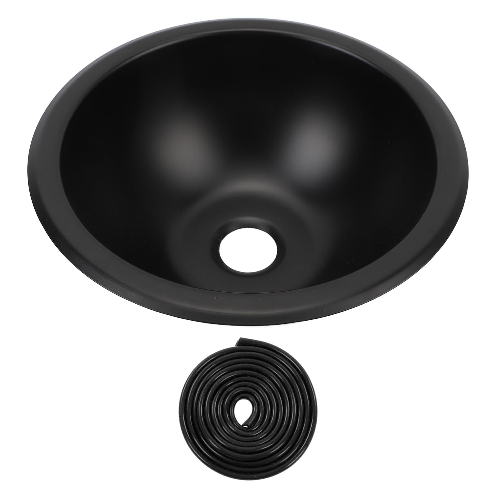 Fregadero de acero inoxidable, Fregadero redondo robusto con drenaje de 40mm para cocina pequeña, 9x4 pulgadas, Acero inoxidable 304, Fregadero para RV y barco