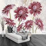 Foto Flor Roja Arte Foto Sofá Tv Fondo Mural Papel Pintado Dormitorio Salón Pintura Decorativa Papel Pintado Pared Pintado Papel tapiz TV 3D Decoración dormitorio Fotomural sala mural-300cm×210cm
