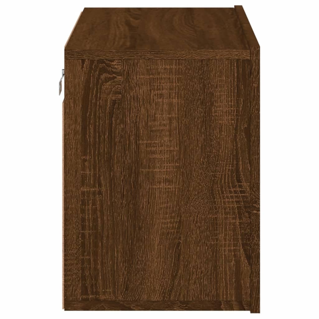 Brązowa szafka pod telewizor o wyglądzie dębu, szafka pod telewizor, do biura, gabinetu, 60 x 30 x 41 cm