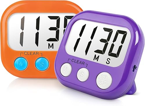 Miniatura 11 de Temporizadores de aula para profesores y niños, temporizador digital magnético grande, suministros para profesores, paquete de 12, azul y verde