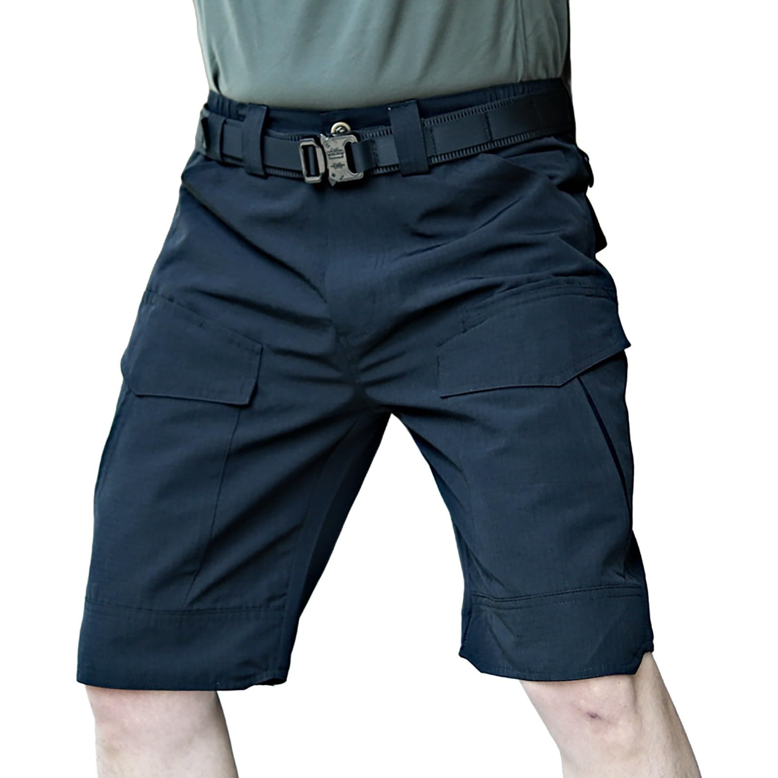 generisch Pantaloncini estivi da allenamento, da uomo, elasticizzati, con 6 tashcen, tinta unita, slim fit, da golf, per attività all'aria aperta, trekking, trekking, bermuda per il tempo libero, da
