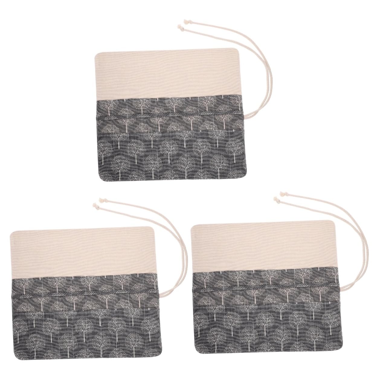 Operitacx 3piezas Estuche Enrollable Para Pinceles y Lápices De Lona Bolsa Organizadora Portátil Para Artistas y Estudiantes Diseño Atractivo y Resistente Mantiene Tus Herramientas De