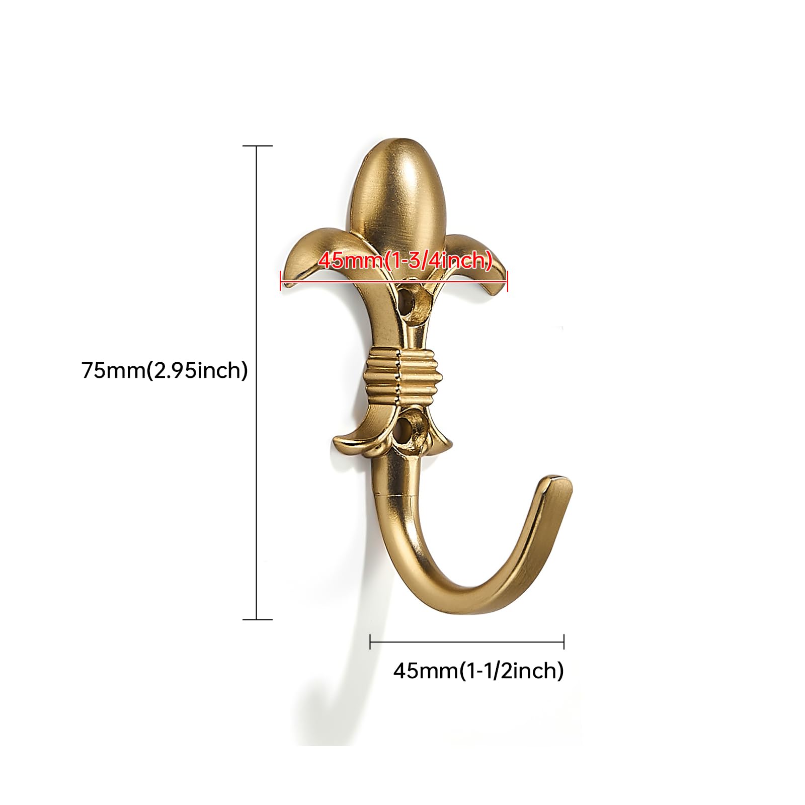 KHTUMEWARE-HK115 Champagne Bronze Coat/Robe Hooks in Champagne Bronze — KHTUMEWARE