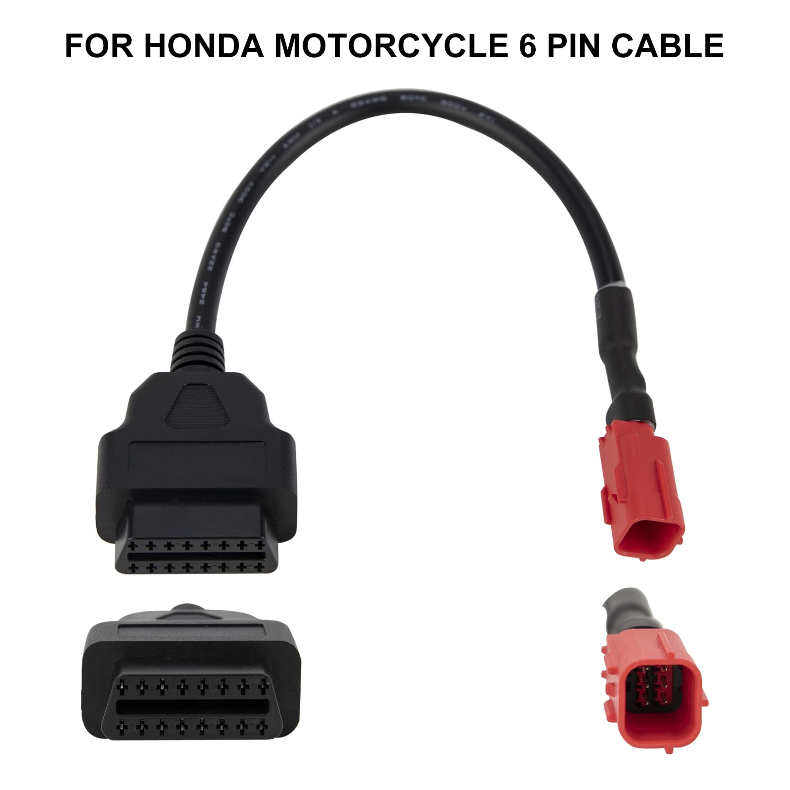 YOMTOVM OBD2 Motorcycle Cable for Hon-da 6 Pin Plug Diagnostic
