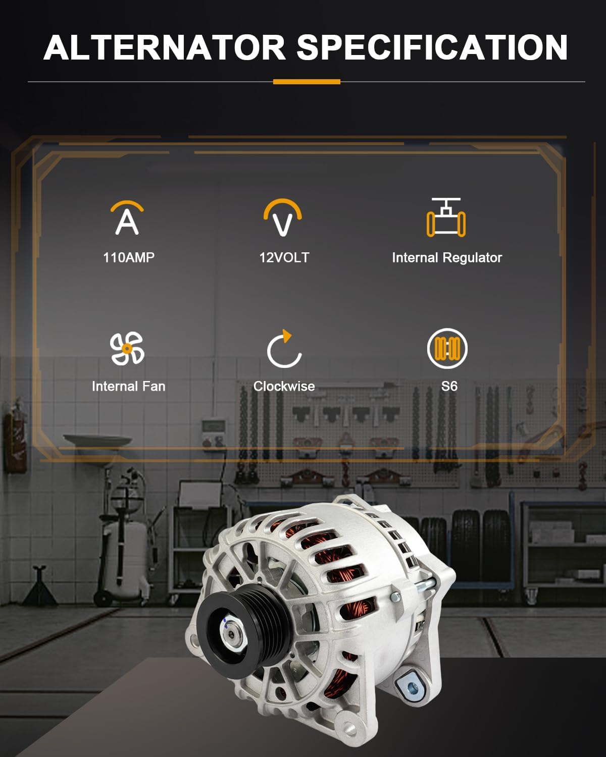 ROADFAR New Alternator Compatible 2004 for Ford for Escape Limited 2.0L,2001 2002 2003 2004 for Ford for Escape XLS/XLT 2.0L,2002 for Ford for Focus Base 2.0L, OE 8260N, 8264N