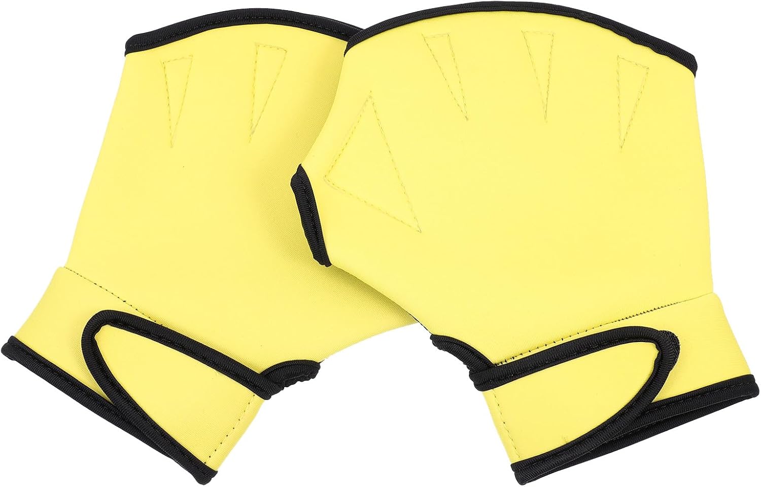 minkissy Swimming Training Mitten Webbed Swim Paddles Yellow Nylon Diving Gloves for Adult Pool Hand Cover Thermal Swimming Auxiliary Gloves for Aquatic Fitness