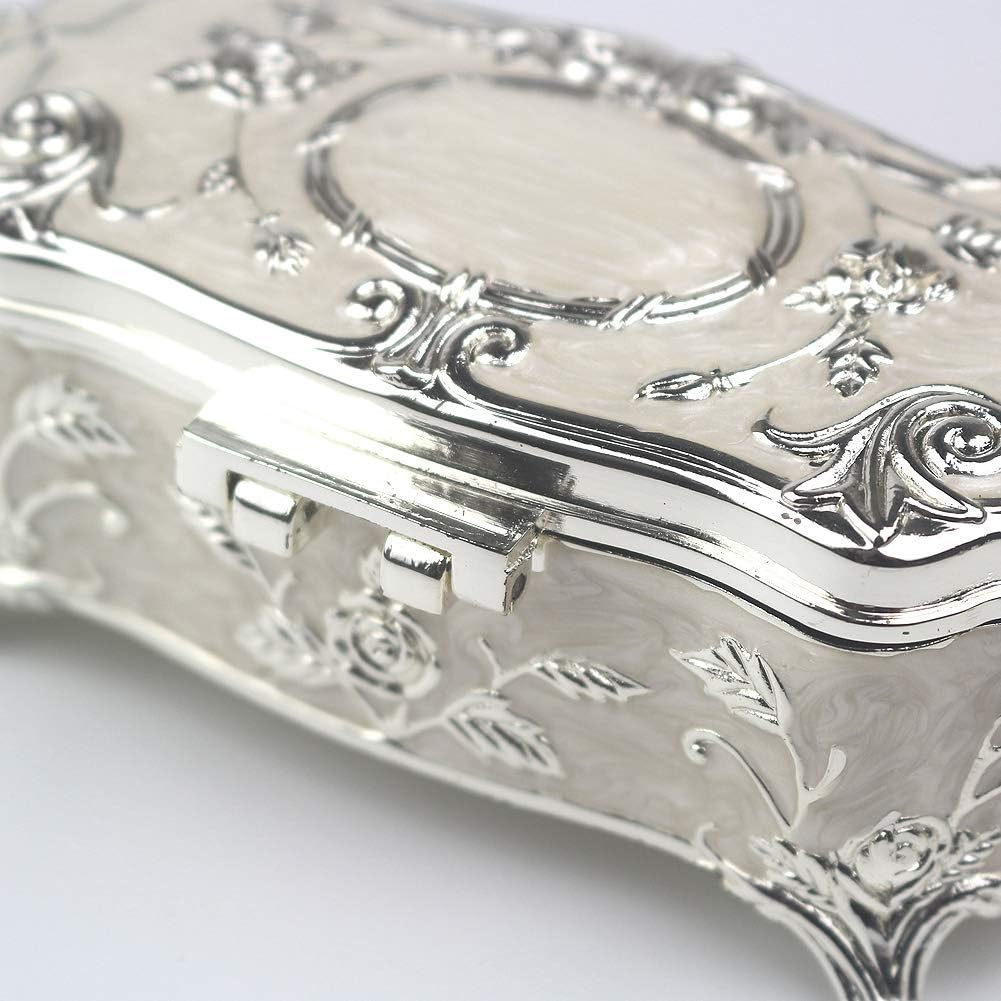 ROSIKING Emboss Alloy Metal Music Box Mini Wind Up Antique Jewelry Musical Boxes Christmas Birthday Valentine's Day Gifts Plays Spirited Away