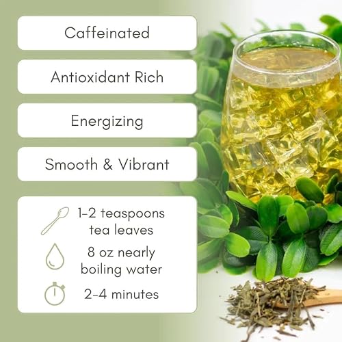 Organic Sencha Loose Leaf Green Tea - 2 oz Bag (Approx. 30 Servings) | Full Leaf Tea Co.