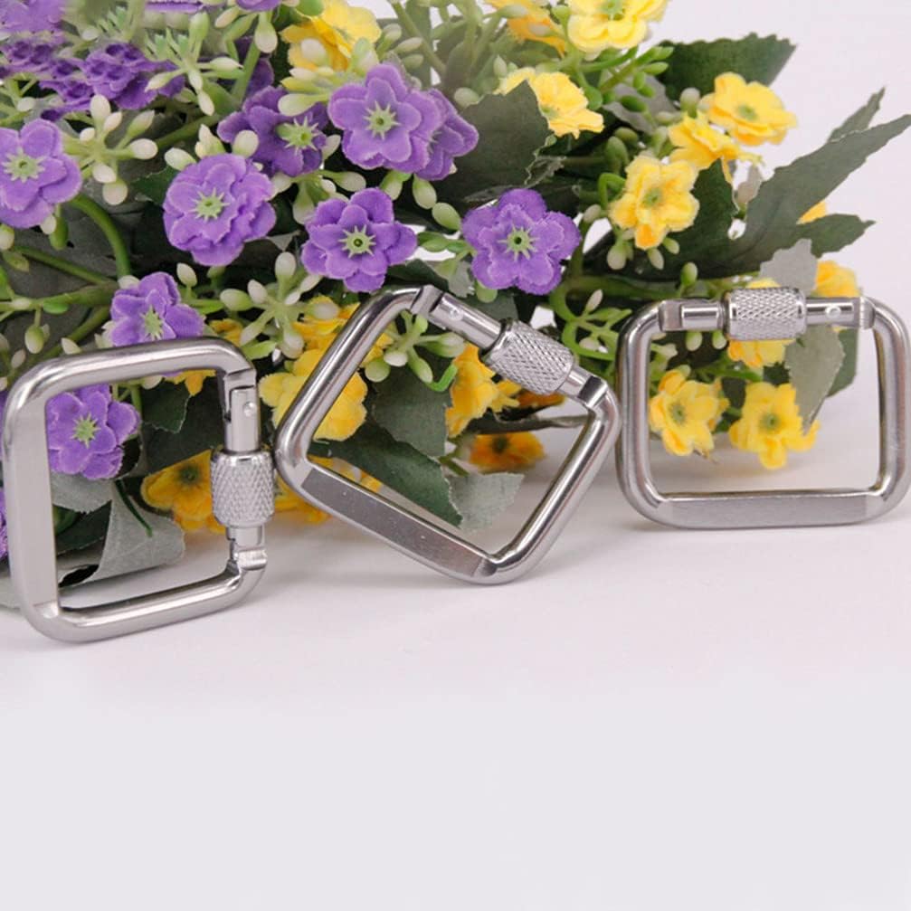 3pcs Stainless Steel Square Quick Link Heavy Duty Locking Clip Buckle for Carabiner Hammock Camping Outdoor Equipment - Image 7
