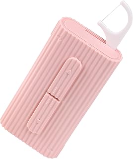 Pink Dental Floss Portable Case, Storage 10 Picks Adult Floss in Box. The Best Tool for Cleaning Teeth and Oral Care. Portable Travel Floss is Perfect for Dinners, Dating, Travel, Hotels.(Pink)