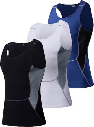 Yuerlian Mens Compression Tank Top Cool Dry Base Layer Sleeveless Sports Tank Top Sleeveless Muscle Tank Top
