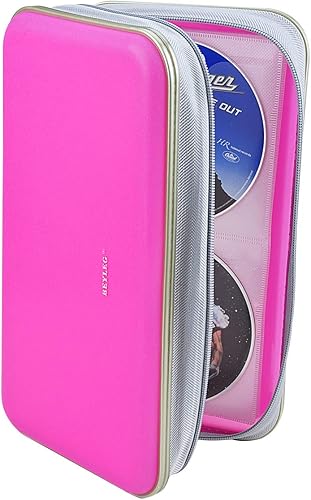 Miniatura 7 de Wismart - Cartera para CD y DVD, capacidad de 96 pulgadas, resistente, resistente, almacenamiento de DVD, carcasa dura, soporte para disco de CD,