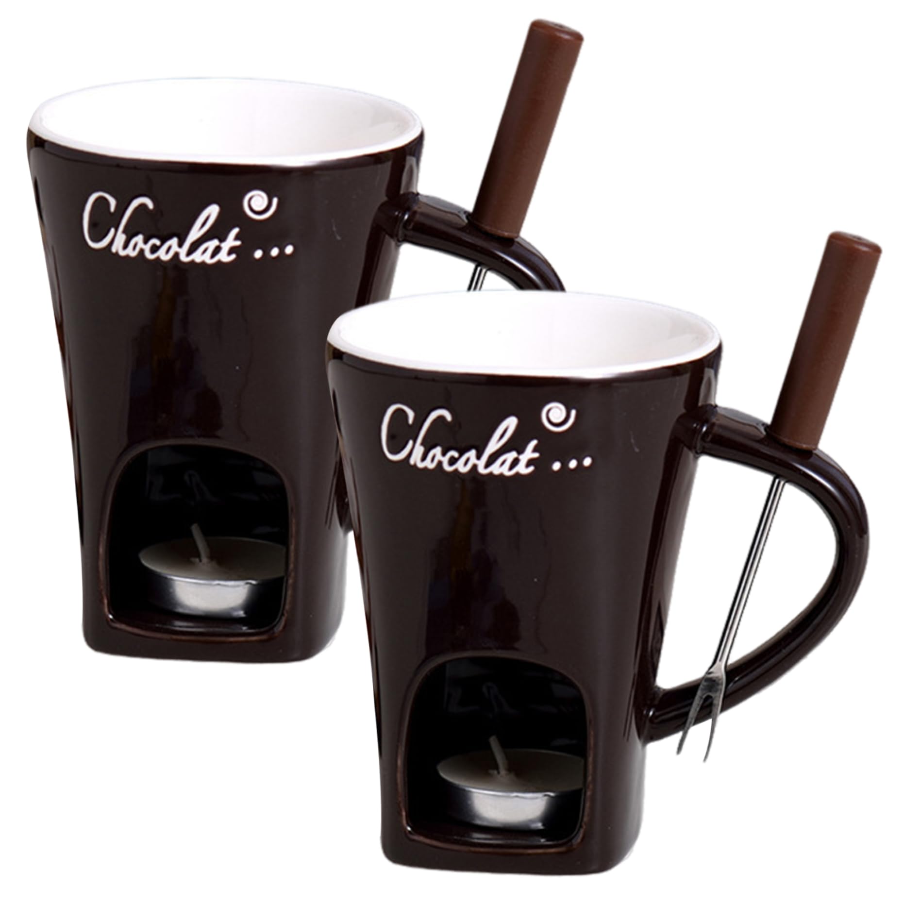 Tasse à fondue au chocolat en céramique pour vos soirées cocooning en duo