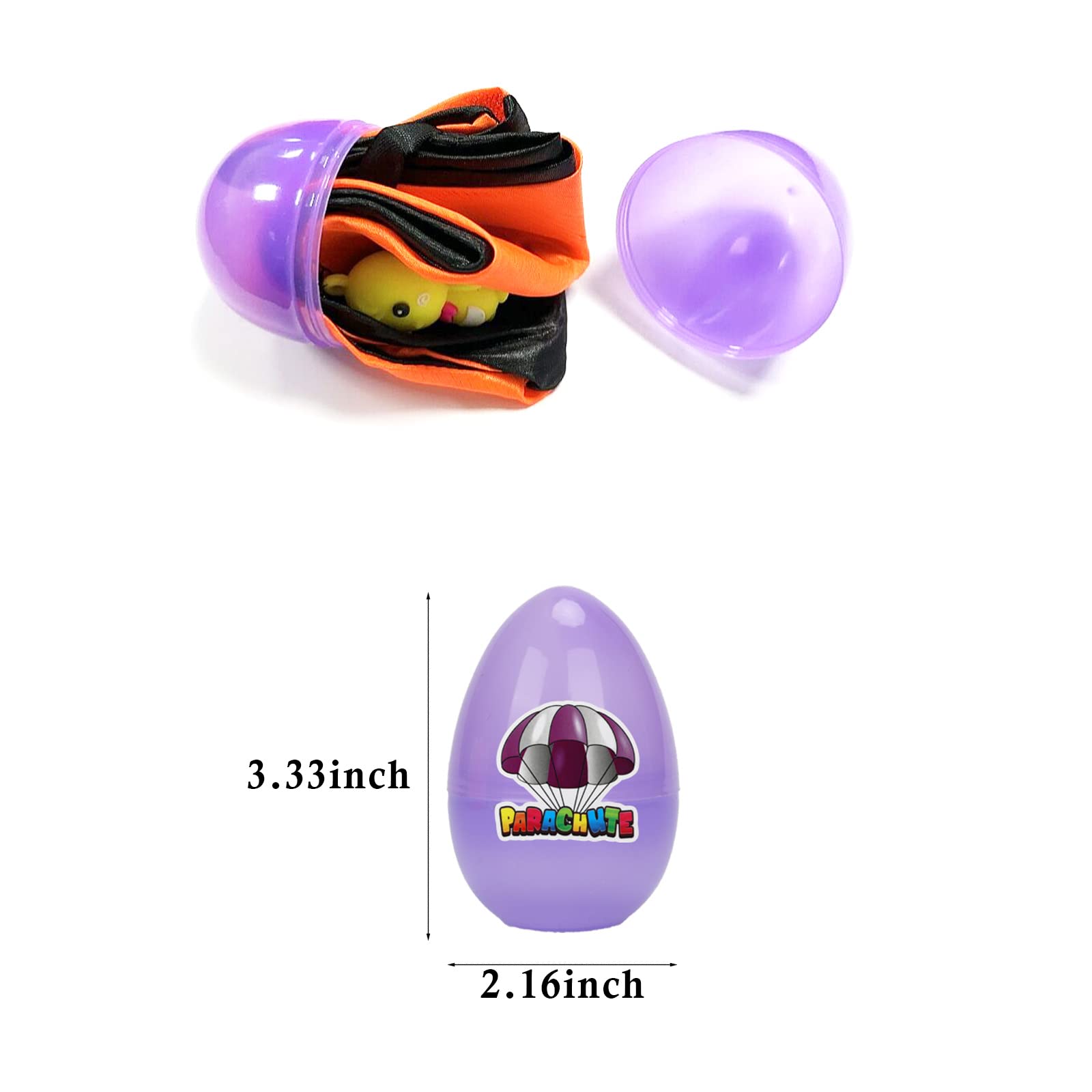 Paquete de 6 huevos de Pascua con paracaídas de juguete para niños y niñas, cesta de Pascua, regalos 7