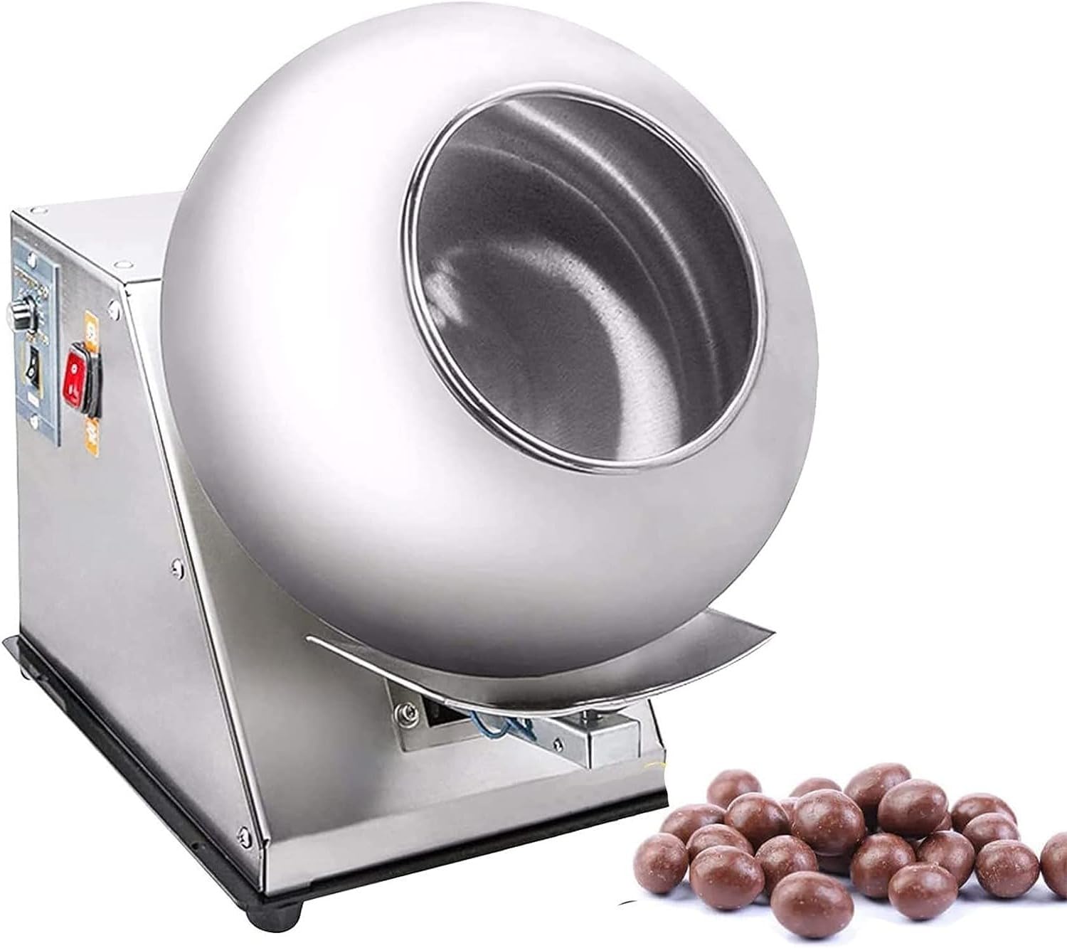 Chocolate Coating Machine, Small Commercial Mini Panning Machine, 2-5kg/H Polishing and Drying Coater for Sugar Ball Coating, 110V