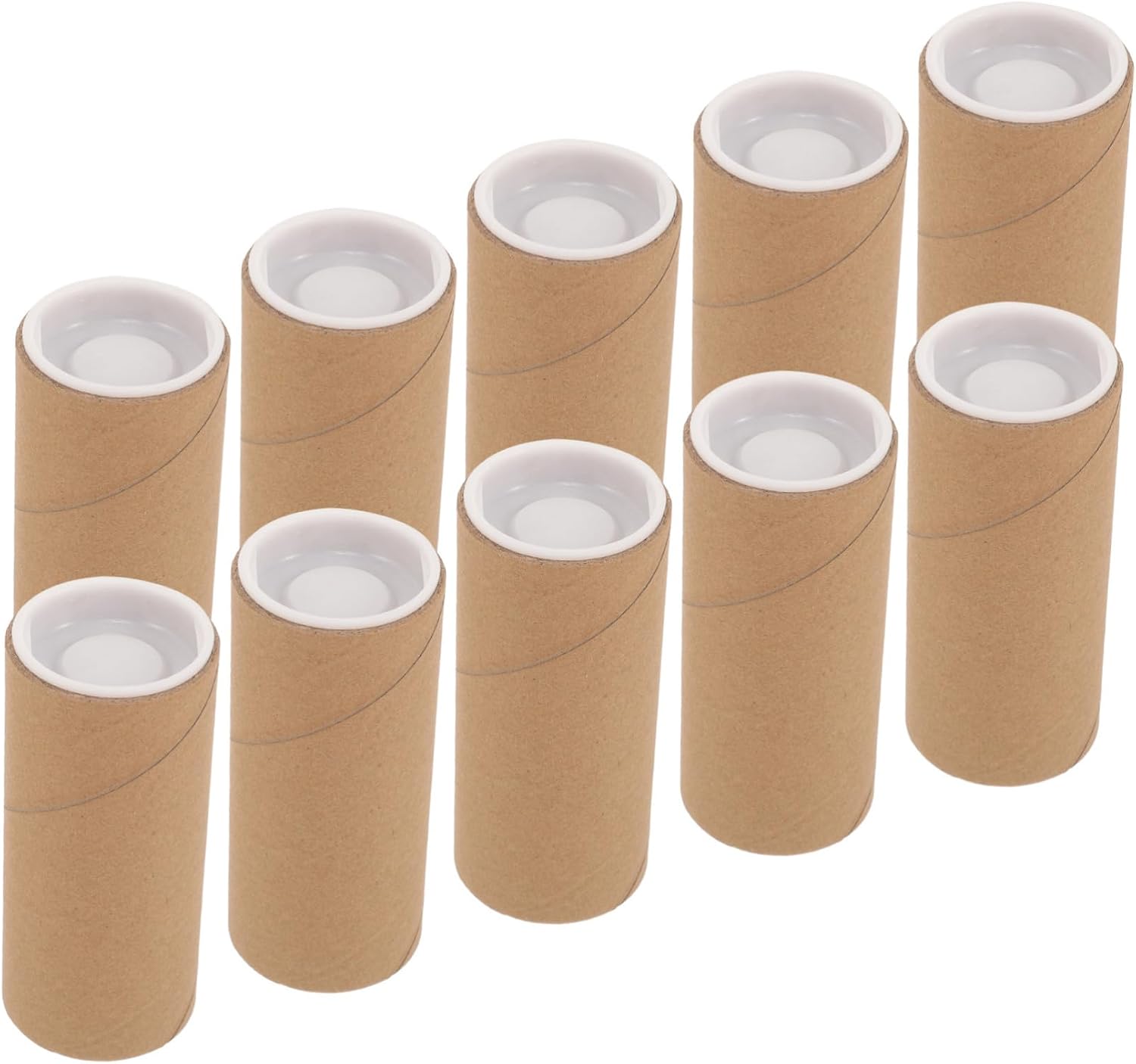 10pcs Paper Coin Storage Tube Durable Mailing Tube for Artwork Coin Wrapping and Document Storage Inner and Recyclable
