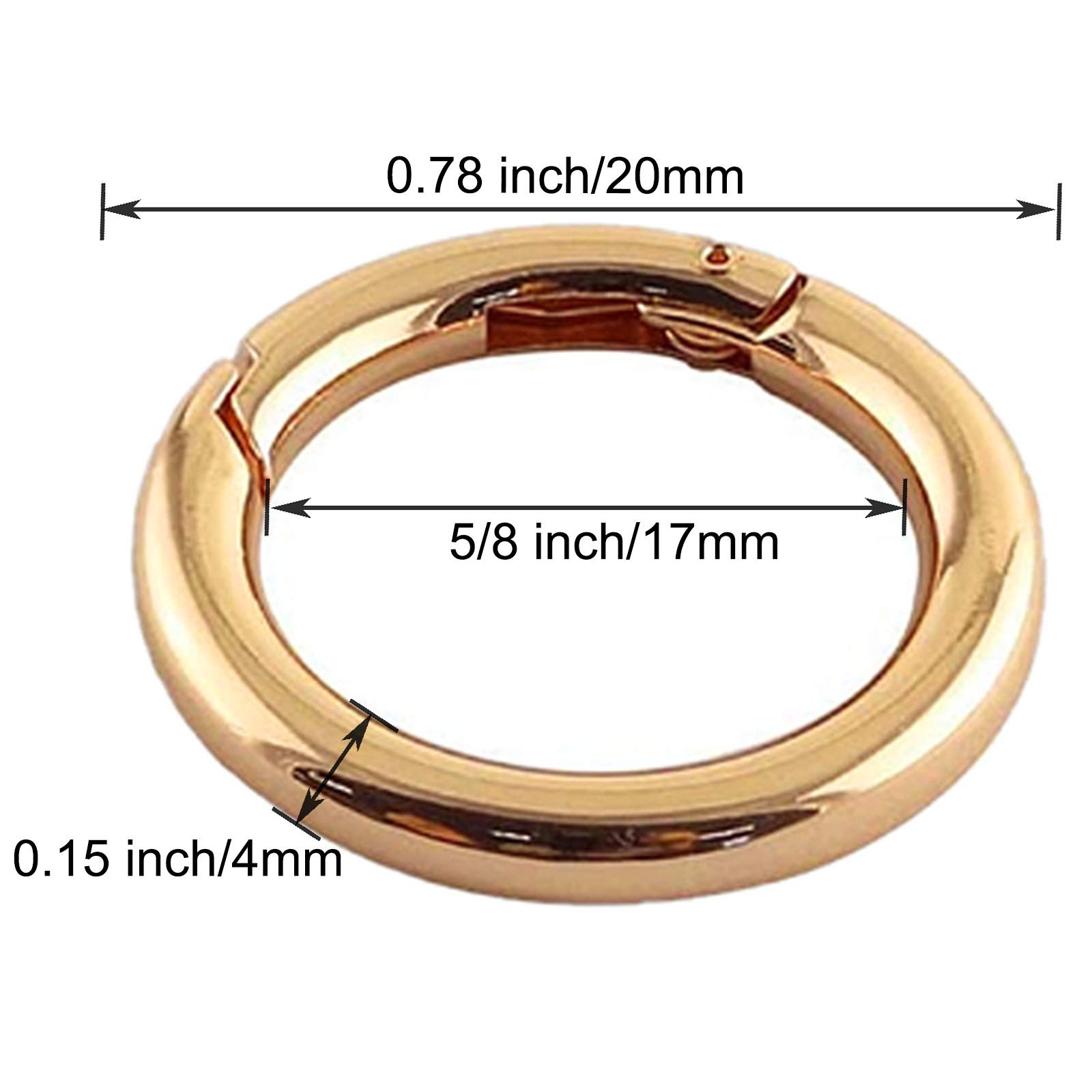 Amazon.com: 5/8 inch Spring O Ring Round Carabiner Snap Clip