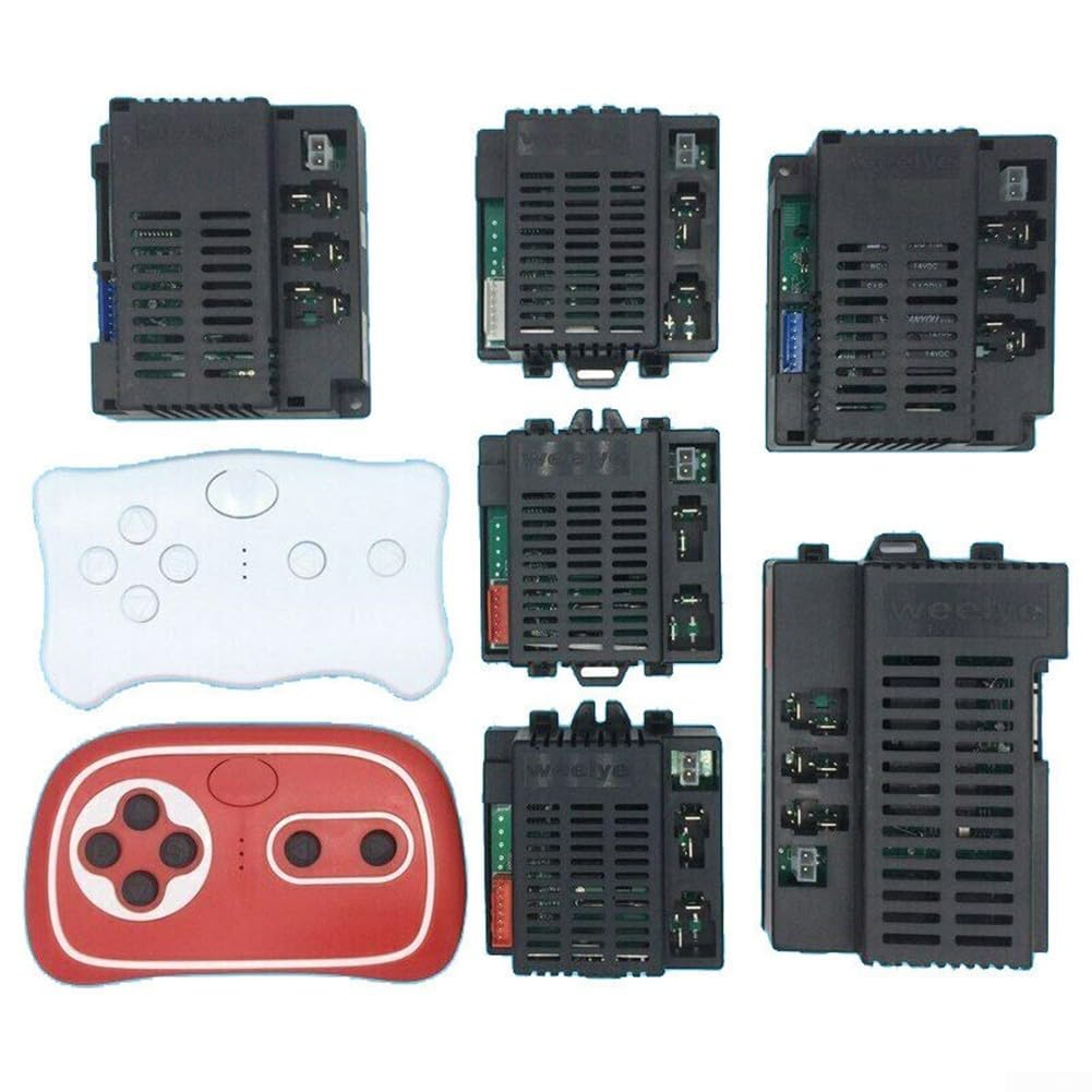 2.4G Remote Control Receiver for Kids Electric Vehicle 6V 12V 24V Compatible with Welye-RX Series Controllers(RX18 A 12V Full set red)