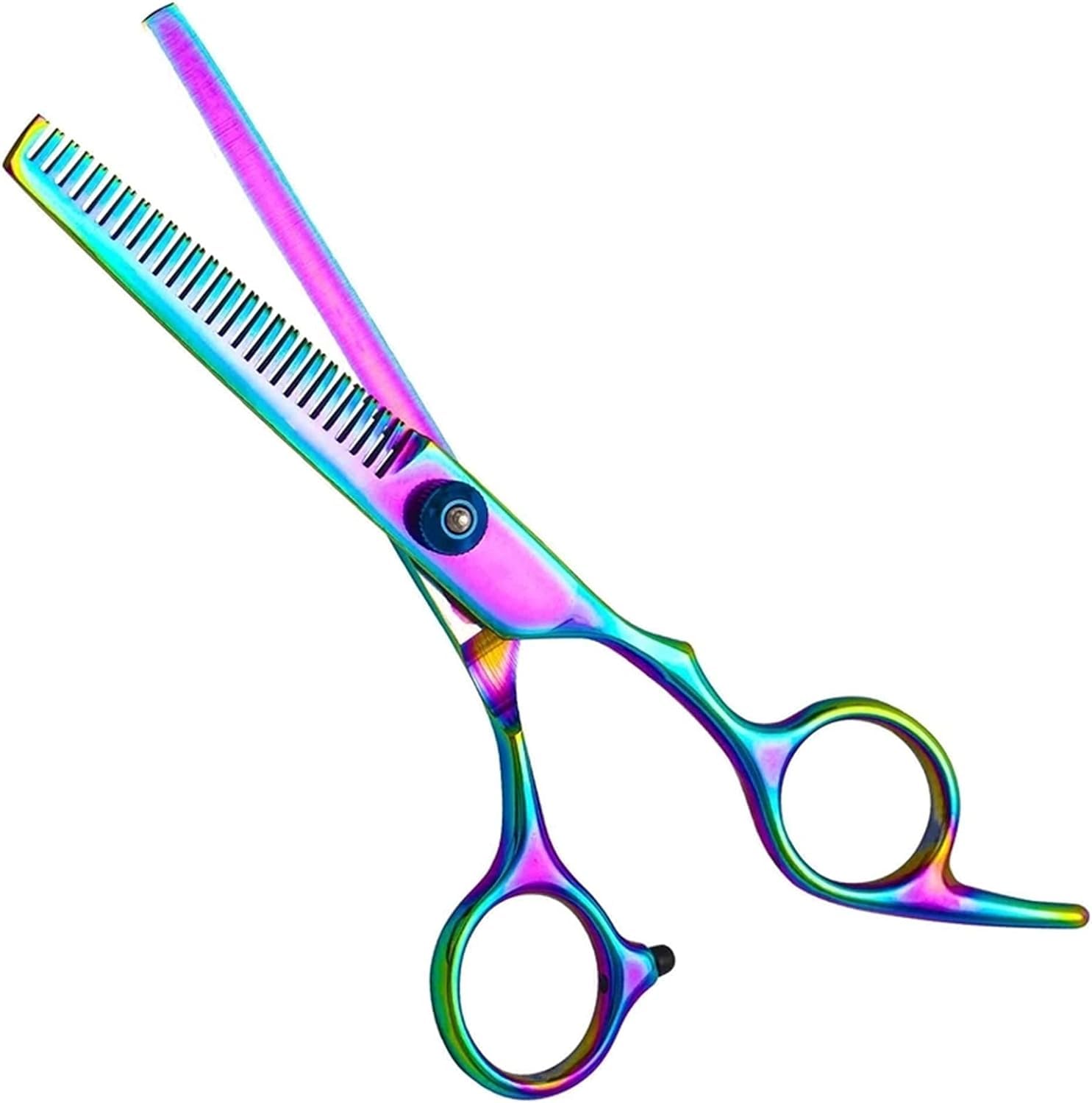 CrEev Haarschere, professionelle Friseur-Haarschneide-Effilierschere, Friseurschere für die Pflege von Haarwerkzeugen, 6-Zoll-Violett-Pflegeschere (Farbe: 2) (Violett B)
