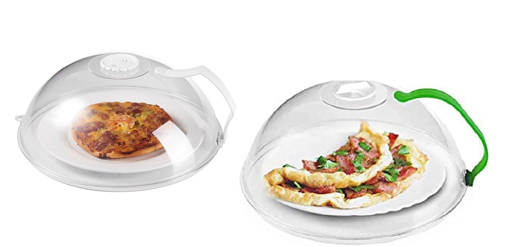 Mr.gadget's Solutions Transparent Microwave Splatter Covers, Deep Microwave Cover For Food, Large Microwave Plate Cover With Handle, Steam Vents Keep Microwave Oven Clean, Bpa Free Clear Cover