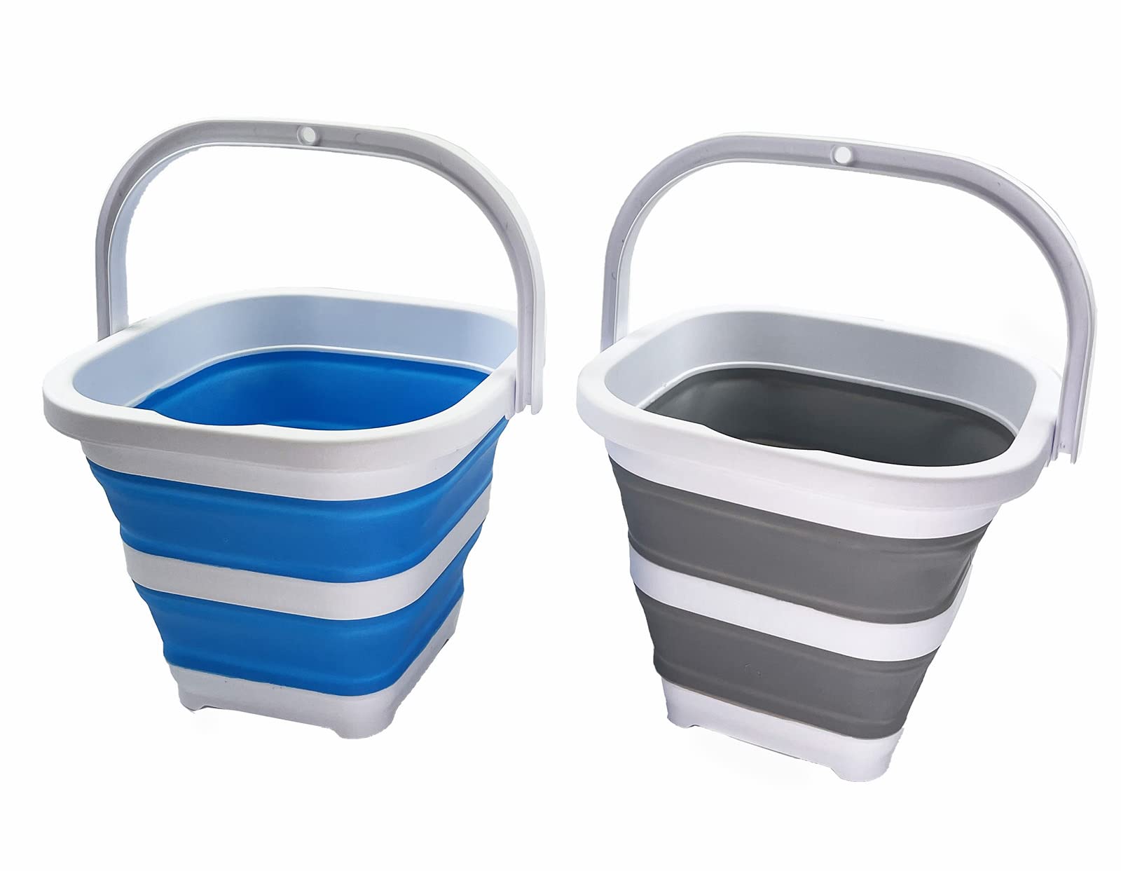 SAMMART Collapsible 5L Cleaning Bucket - Foldable Rectangular Pail For Camping, Car Wash, Beach - View #10