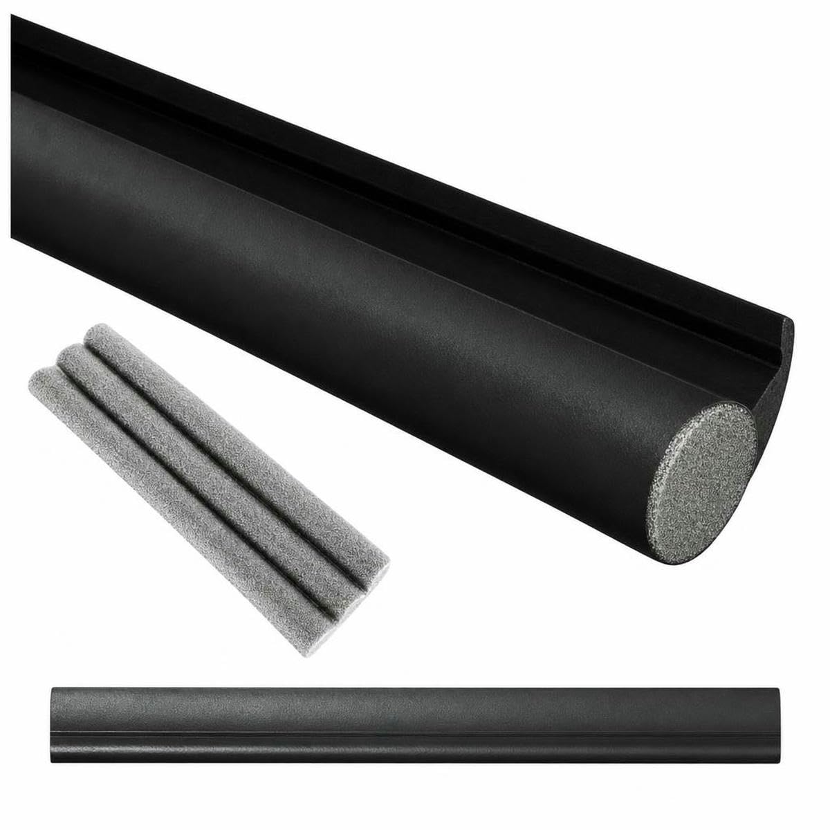 Adjustable Door Bottom Seal Strip Weatherstrip Under Door Draft Stoppers Anti-Cold Windproof Gaps Blocker House Acoustic Foam-black-I-96cm