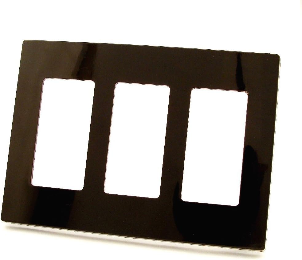 Leviton 3-Gang Decora Plus Screwless Wallplate Polycarbonate, 80311, Light Gray