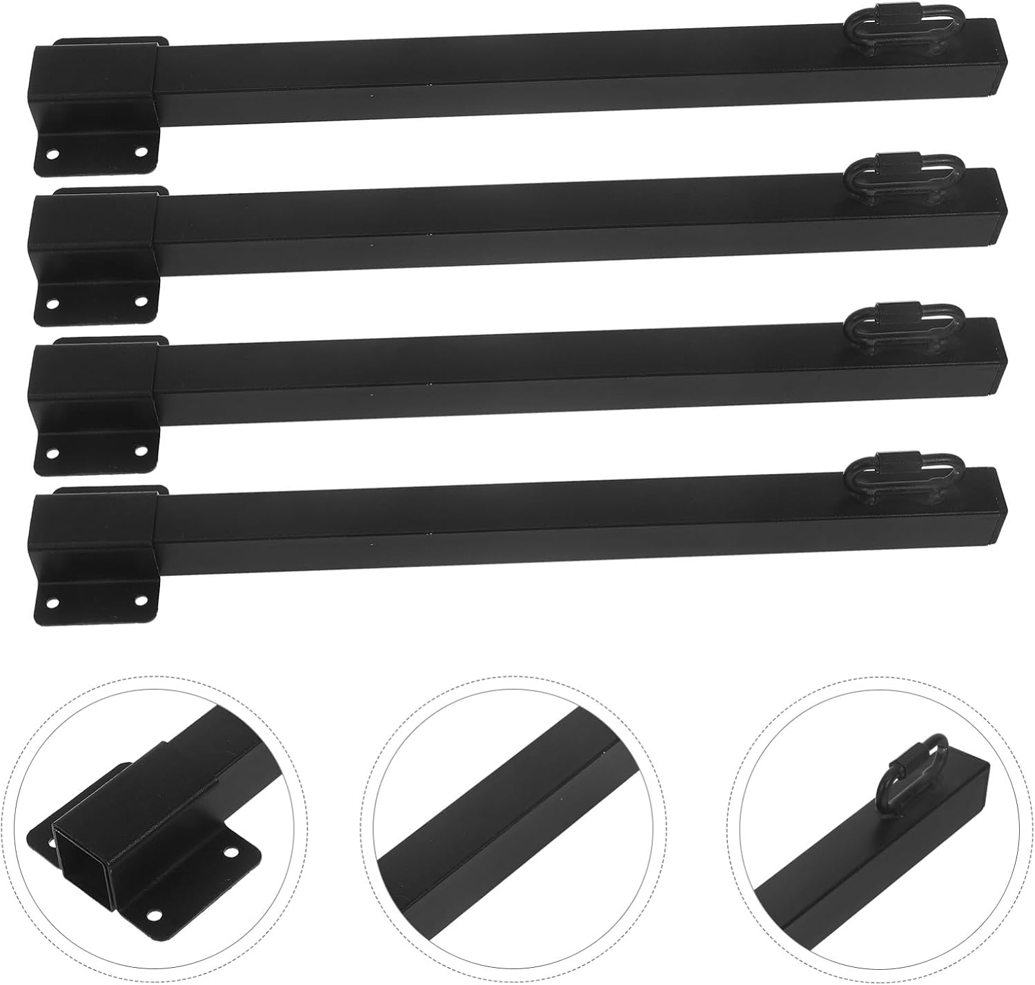 4pcs Outdoor String Light Poles Durable Hanger for Bird Feeders Light Strings Support Rods for Patios Gardens and Fences