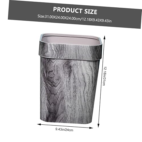 Miniatura 4 de Papelera de oficina de polipropileno gris oscuro de 8 galones con tapa